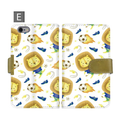 サッカー ライオン スマホケース 手帳型 全機種対応 スマホカバー 携帯カバー iPhoneケース ポップ GALAXY 3枚目の画像