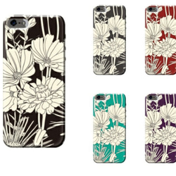 レトロ 花柄 フラワー スマホケース ハードケース 全機種対応 スマホカバー 携帯カバー iPhone xperia 1枚目の画像