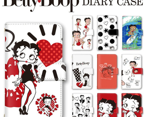 ベティーちゃん Betty Boop 全機種対応 スマホケース 手帳型