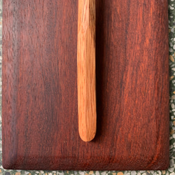 [訂製]木刻湯匙/點心匙-斜面扁柄款 第6張的照片