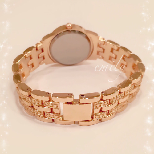 送料無料] ピンクゴールド ＊ストーン 腕時計 新品 ジルスチュアート