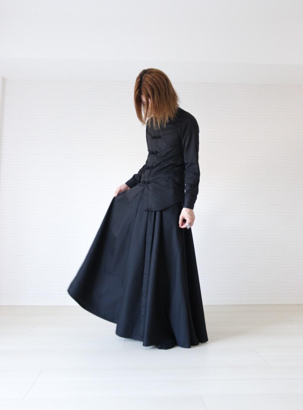 ギャバジンワイドパンツ