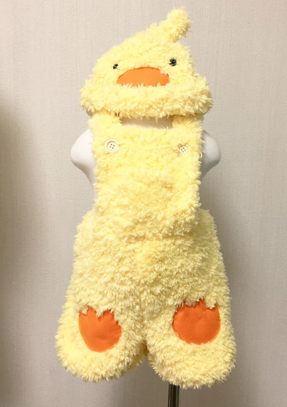 モコモコひよこのサロペット 4枚目の画像