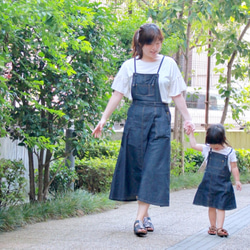 岡山デニムのサロペットスカート＊キッズサイズ 6枚目の画像