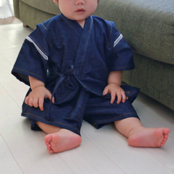 岡山県産デニムの甚平さん 6枚目の画像