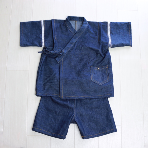 岡山県産デニムの甚平さん 1枚目の画像