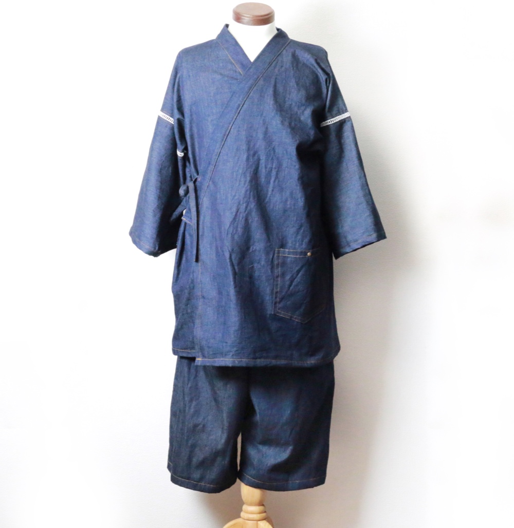 岡山県産デニム＊大人の甚平
