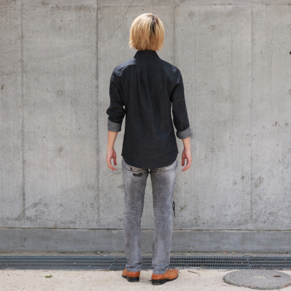 岡山県産デニム＊6ozデニムシャツ 4枚目の画像