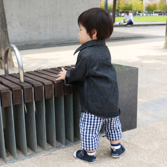 6ozブラックデニムシャツ＊ベビー 5枚目の画像