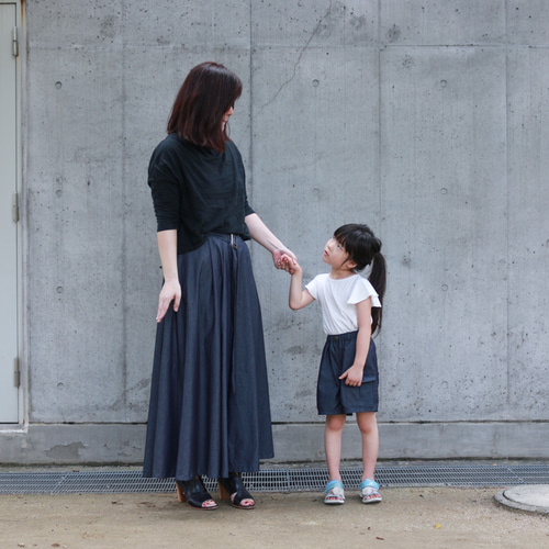 岡山デニムワイドパンツ キュロット・ワイドパンツ Areu 通販