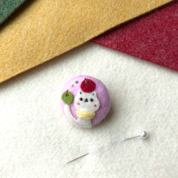 フェルトくるみボタン ワンコと葉っぱ ボタン せんたくびよりチハル