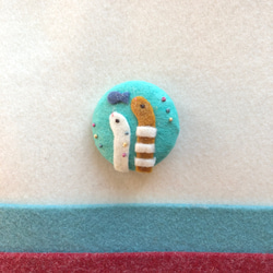 フェルトくるみボタン(大)チンアナゴ ボタン せんたくびよりチハル
