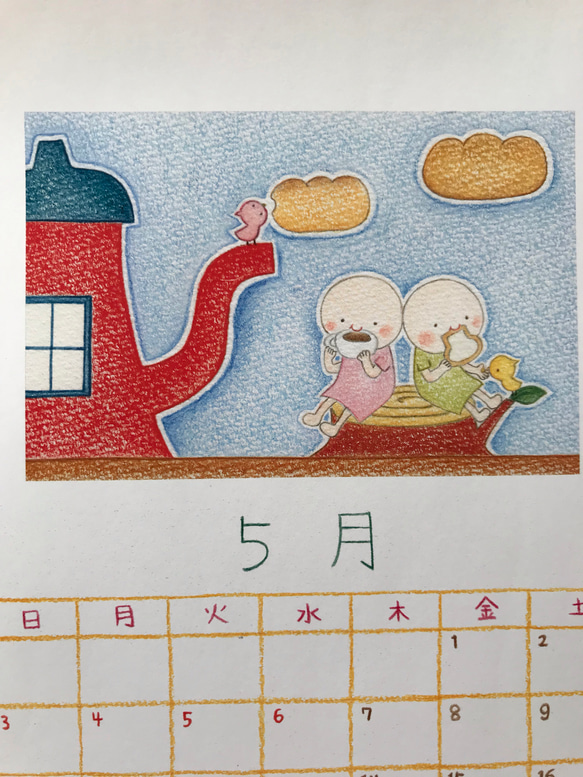 2020年カレンダー 色鉛筆画 3枚目の画像
