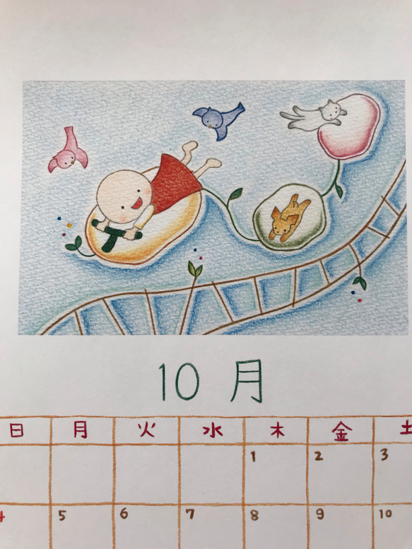 2020年カレンダー 色鉛筆画 6枚目の画像
