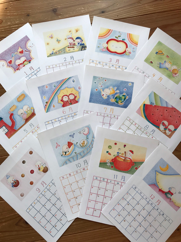2020年カレンダー 色鉛筆画 9枚目の画像