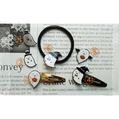 ハロウィン＊おばけちゃんヘアアクセサリー その他ヘア