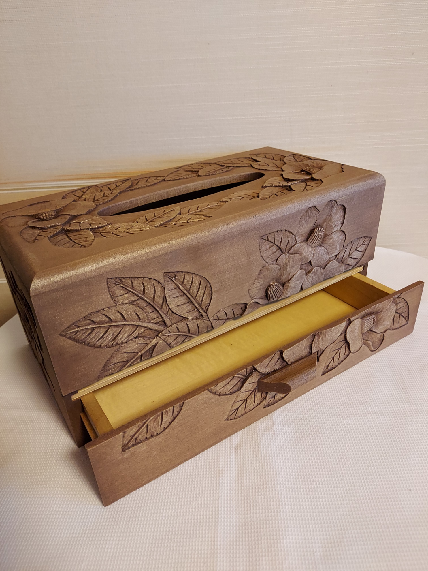 ティッシュボックス引き出し付き(椿)