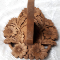 木彫りティッシュボックス（紫陽花） その他インテリア雑貨