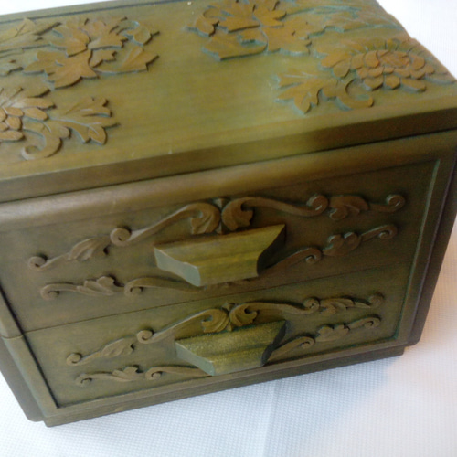 木彫りひきだし