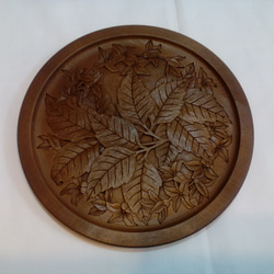 木彫りティッシュボックス（紫陽花） その他インテリア雑貨