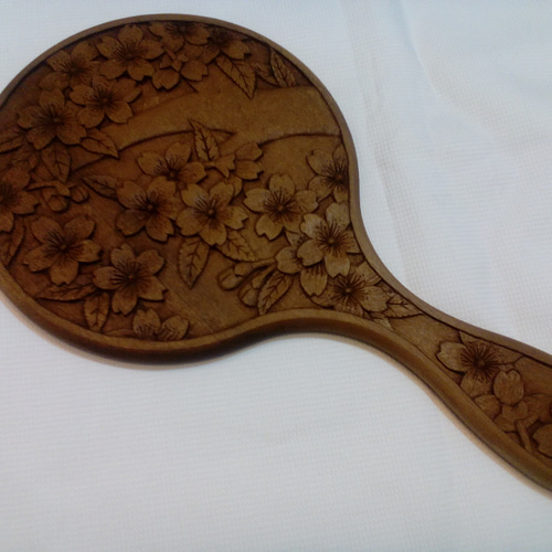 日光彫り丸手鏡枝垂れ桜　特注品 日光彫り丸手鏡 桜 最終価格 - メルカリ
