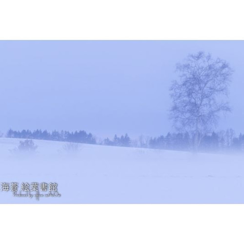 霧雪の向こう側 色鉛筆画 パステル