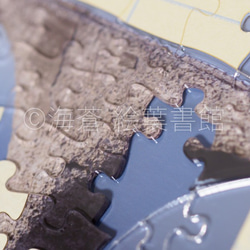 【透明アクリルジグソーパズル】　秋のタウシュベツ橋梁跡(フォトタイプ)　A4サイズ 3枚目の画像