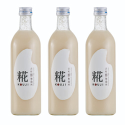 古町糀製造所の糀（麹）のノンアルコール甘酒 ■瓶詰め【糀プレーン】500ml■お試し3本セット 1枚目の画像