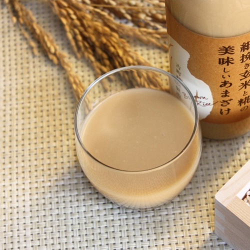 古町糀製造所の糀のノンアルコール玄米甘酒 □瓶詰め【細挽き玄米と糀