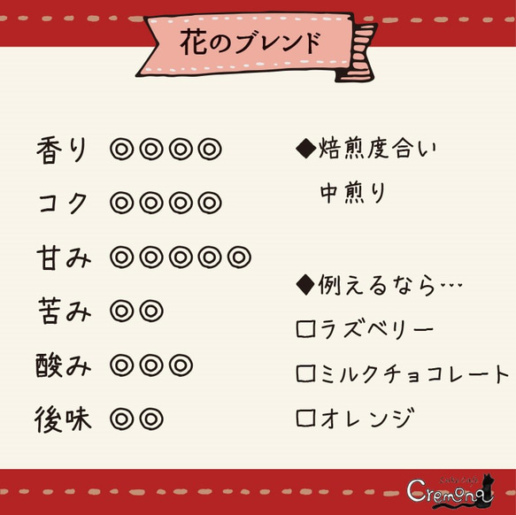 【クレモナ】お試しセット｜いつでも美味しい素敵なコーヒー「花のブレンド」と、選べる３種類のスペシャルティコーヒーのセット 6枚目の画像