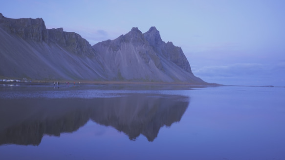 [Iceland Reflection Mountain]デジタル写真フレームレス絵画 1枚目の画像
