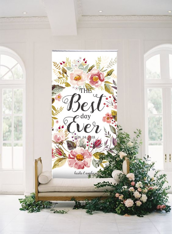 ウェディングフラッグ》 セミオーダー フォトブース 装飾 飾り