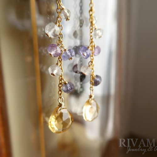 K10YG タンザナイト アメジスト ホワイトトパーズ 天然石 イエロー