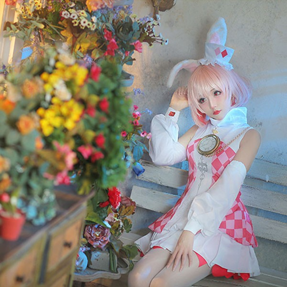 不思議の国のアリスcos服 ウサギコスプレ 即納 送料無料 ワンピース