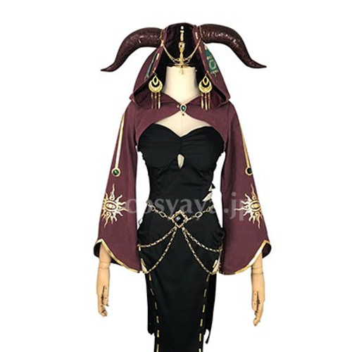 Amazon | 祭司 フィオナ・ジルマン コスプレ衣装 セット 角飾り付き アクセサリー付き トゥルース＆リーズニング 赤髪の魔女風 メンド服  コスチューム アイデンティティVコスプレに適用 第五人格 イベント 撮影 cosplay (衣装セット,S) | コスプレ・仮装 通販