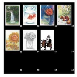 ポストカード・5枚セット「龍とお手水」背景ホワイト＋4点 7枚目の画像