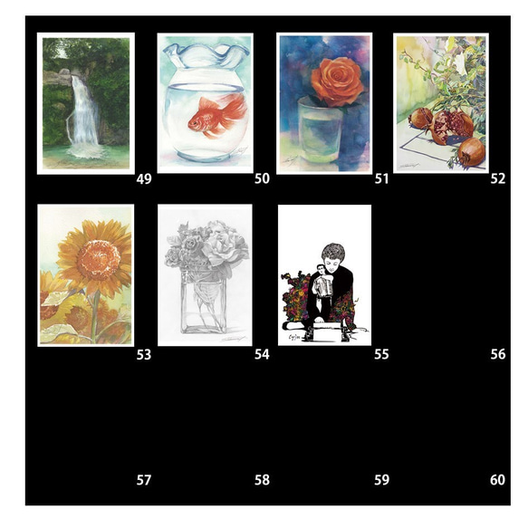 オリジナルポストカードお好み5枚セット「ひまわり」 9枚目の画像