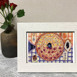 水彩アート「夏野菜Ⅱ」A4ポスター。 イラスト アトリエライジュ 通販