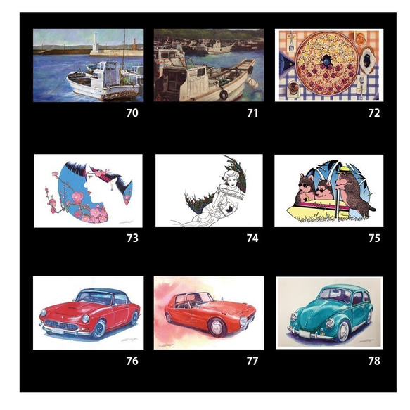 オリジナルポストカード5枚セット「ピザ」 9枚目の画像