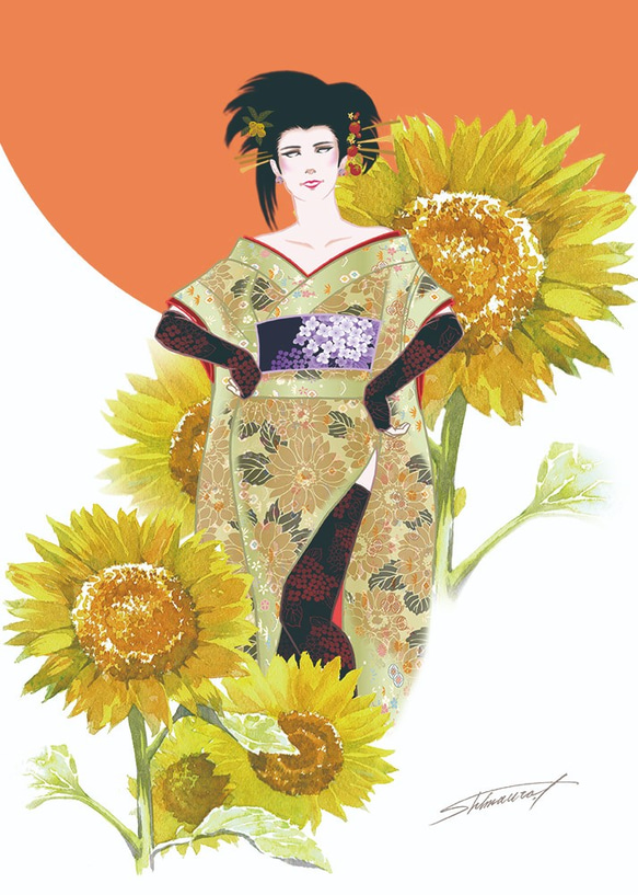 オリジナルアートA4ポスター「Sun flower 」 3枚目の画像
