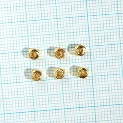 【3.5mm×35粒】 メタルビーズ ゴールド 4枚目の画像