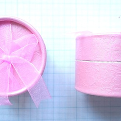 リボン付きギフトボックス　ピンク 3枚目の画像