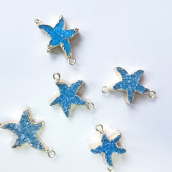 Starfish ドゥルージーストーンパーツ 天然石 星 3枚目の画像