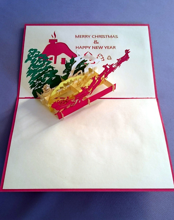 メッセージカード <サンタクロース>    クリスマスカード プレゼント 2枚目の画像