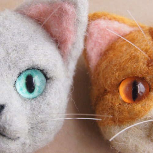 羊毛フェルト✳︎猫✳︎オーダーブローチ ブローチ みるそ 通販