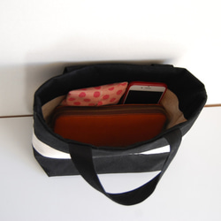帆布のシンプルなリバーシブルミニトートバッグ※※ 3枚目の画像