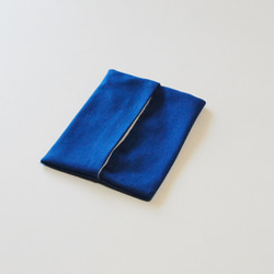 【送料無料】青いポケットティッシュケース 2枚目の画像