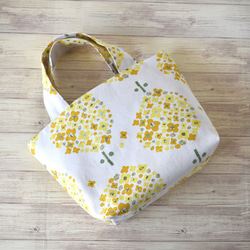 【ラスト1点】黄色いお花のミニトートバッグ 2枚目の画像