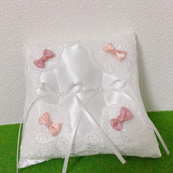 【リングピロー限定1つ販売】ピンクのリボンが可愛い♡ 2枚目の画像