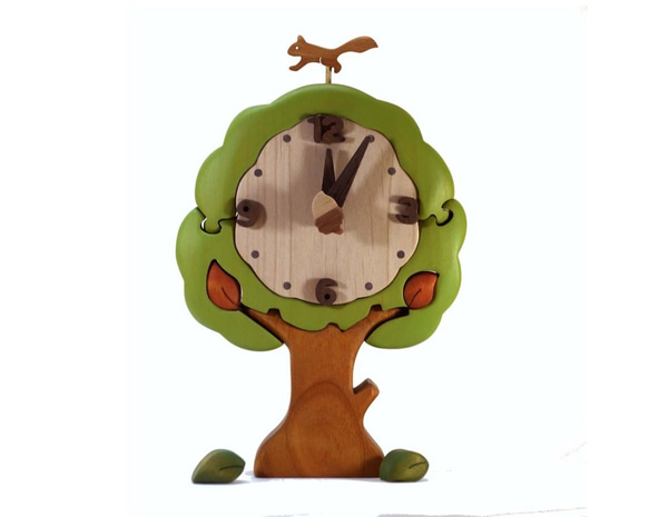木の時計 2枚目の画像